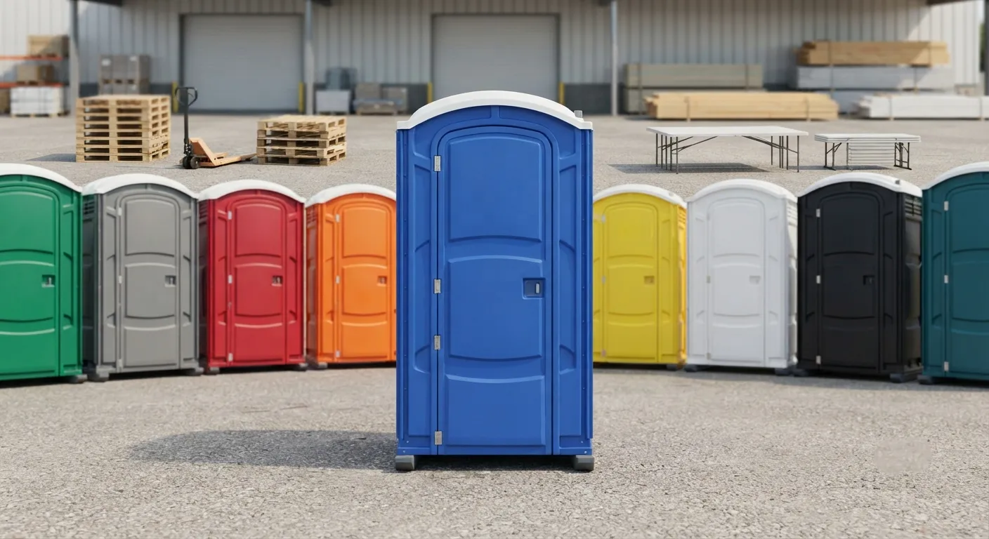 Portable restroom units delivered on a Huntington Park, CA work zone